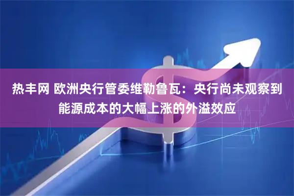 热丰网 欧洲央行管委维勒鲁瓦：央行尚未观察到能源成本的大幅上涨的外溢效应